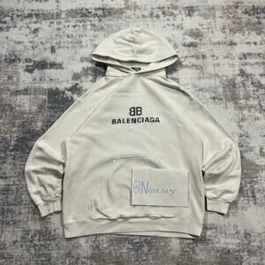 Authentic Balenciaga Pixel Logo Hoodie XS